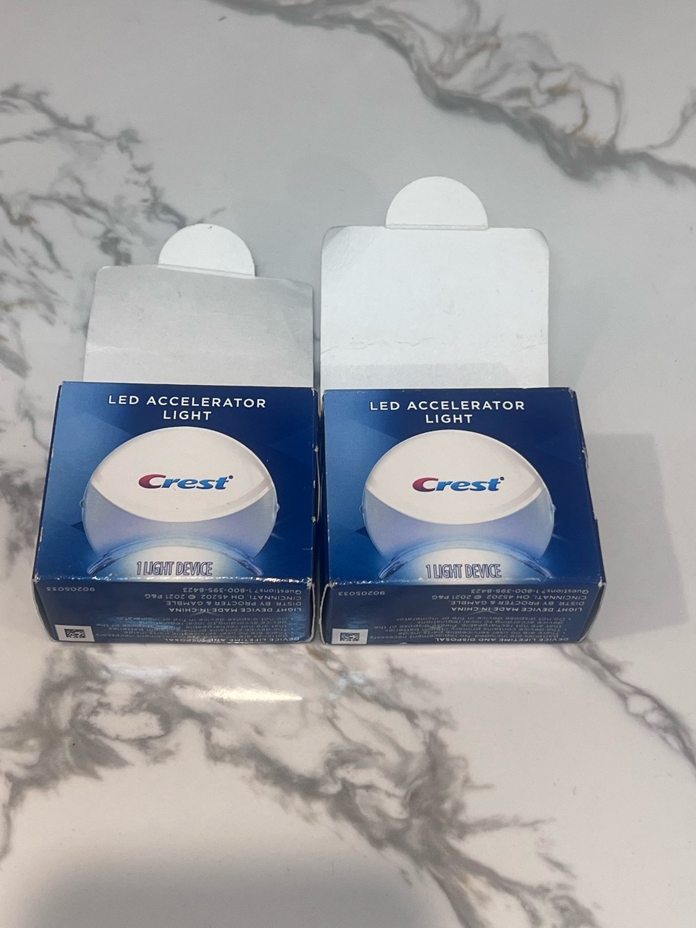 2 Crest LED Blue Light Accelerator for Whitestrips Device Batteries Included NEW